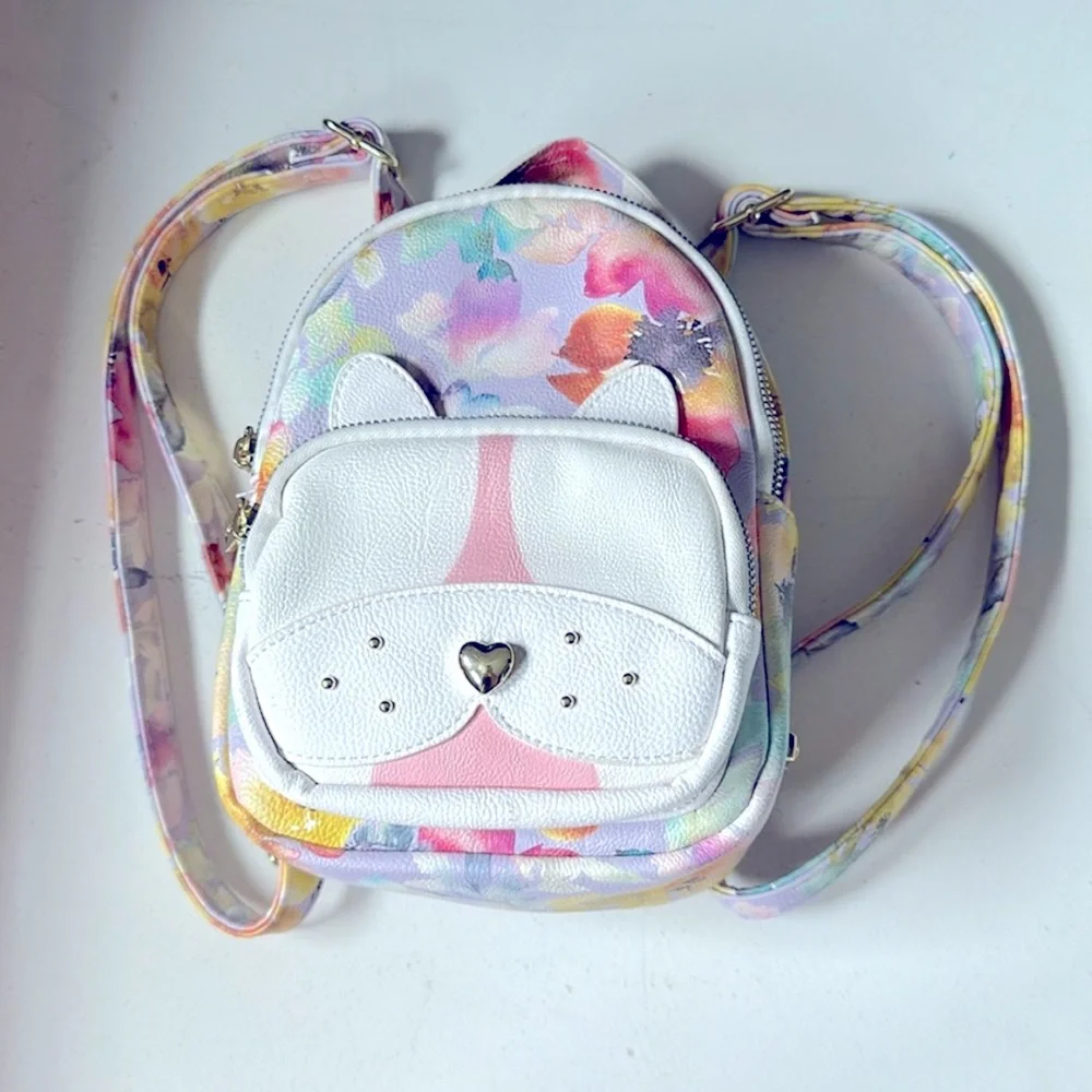 Betsey Johnson floral mini travel backpack multi colored